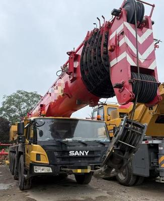 2022 Sany STC1300C8 used crane with an 85.5-meter boom, a 24-meter jib, and a 57-ton counterweight is in excellent working condition.